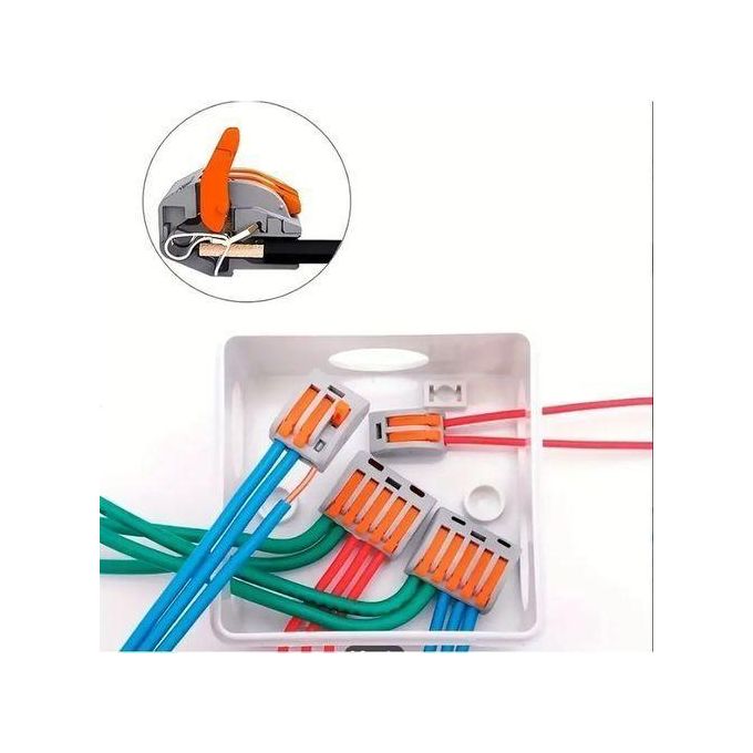 60 Pcs PCT Wiring Connectors for Soft and Hard Line, Quick Connection Box