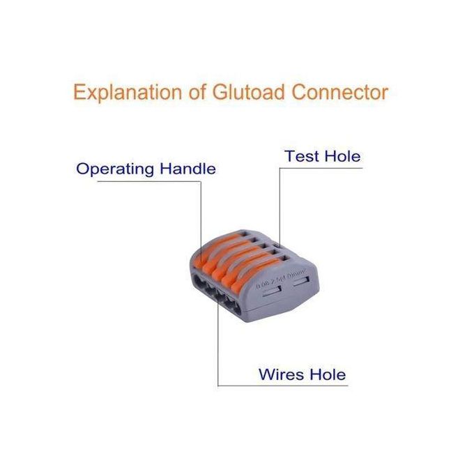 60 Pcs PCT Wiring Connectors for Soft and Hard Line, Quick Connection Box