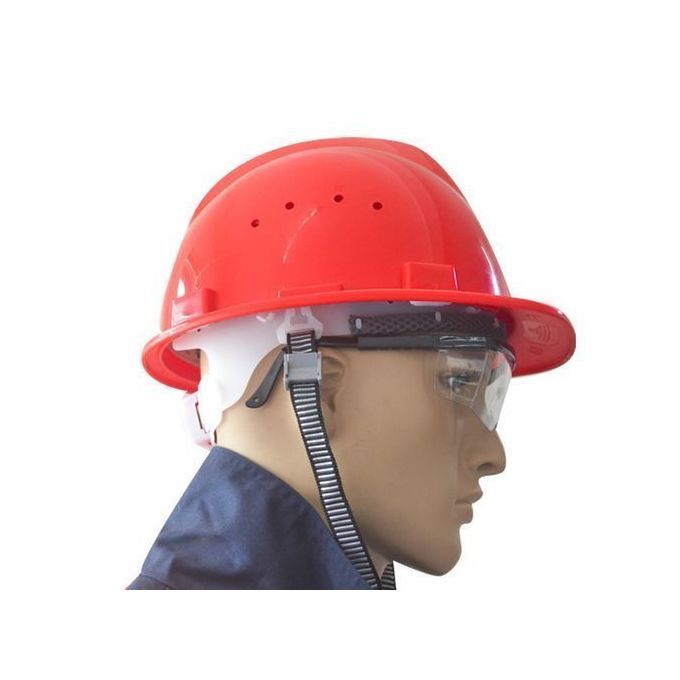Casque De Chantier Avec Visière - Rouge
