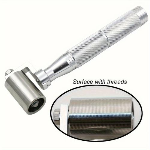 Rouleau manuel en acier inoxydable, outil de construction de papier peint, rouleau plat pour joint