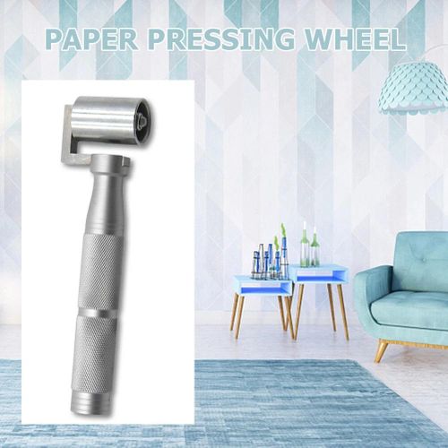 Rouleau manuel en acier inoxydable, outil de construction de papier peint, rouleau plat pour joint