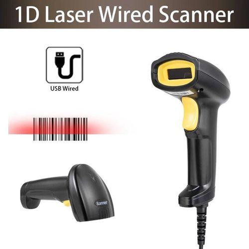 LECTEUR DE CODES-BARRES PORTABLE FILAIRE LASER 1D