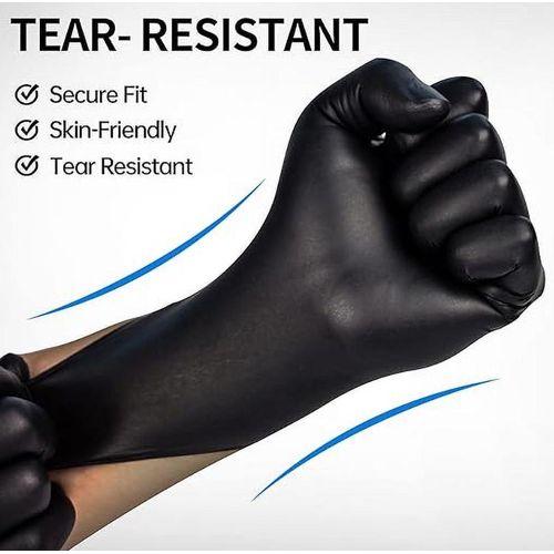 Gants En Latex Noirs Non Poudrés Gants De Protection Jetables Non Stériles - Grands