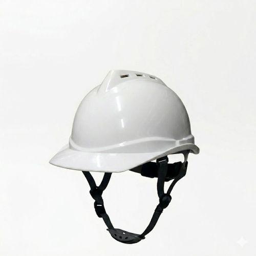 Casque de Sécurité de Chantier Professionnel - Blanc Haute Résistance - Système de Ventilation Intégré & Mentonnière Ajustable - Protection Maximale BTP & Industrie