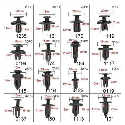 620pcs Mixtes Auto Fixation Clip Voiture Corps De Retenue Rivet Pare-chocs Porte Clips De Fixation
