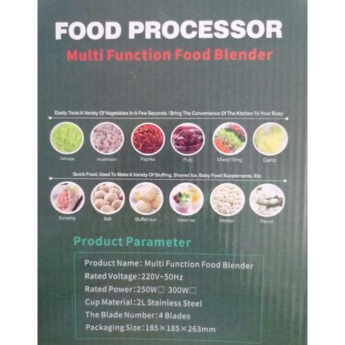 Foutou Mix Hachoir à Viande électrique Domestique En Acier Inoxydable 2L, Machine De Cuisson De Cuisine-Argent