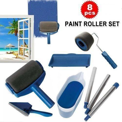 Pinceau D'angle Multifonctionnel Pour Rouleau à Peinture Bricolage Ménage Décorative Murale 8pcs/set